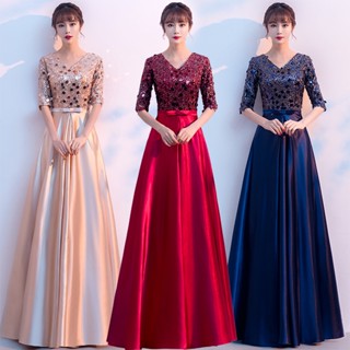 ชุดเดรสกระโปรงยาว สีแดง แฟชั่นฤดูร้อน สําหรับสตรี และนักเรียน