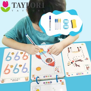 Taylor1 หนังสือฝึกควบคุมปากกา สําหรับเด็ก ฝึกคัดลอก วาดภาพ เกมจับคู่ ของเล่นเด็ก เพื่อการศึกษา หนังสือเรียน การฝึกอบรม
