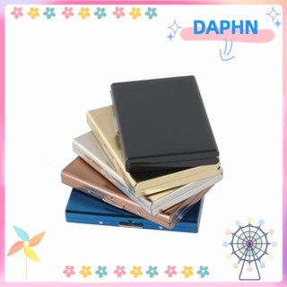 Daphs กระเป๋าสตางค์โลหะ สเตนเลส แบบพกพา 6 ตําแหน่ง กันสแกน สําหรับใส่บัตรเครดิต บัตรเครดิต เดินทาง