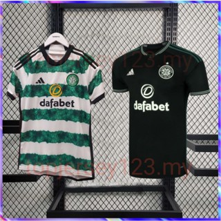 เสื้อยืด ลายทีมชาติฟุตบอล Celtic Home and Away 23/24 ชุดเหย้า สําหรับผู้ชาย