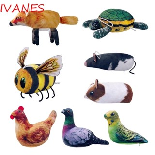 Ivanes ของเล่นตุ๊กตาสัตว์จําลอง รูปนกพิราบ ไก่ ผึ้ง นิ่ม ของขวัญสําหรับเด็ก