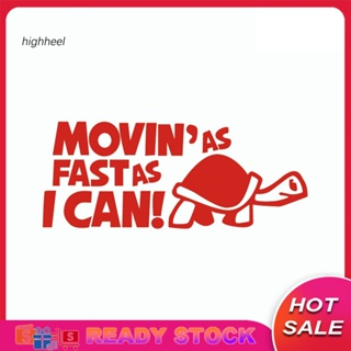 [พร้อมส่ง] สติกเกอร์ ลายการ์ตูนสัตว์ Movinas Fast as I Can Tortoise สําหรับติดตกแต่งหน้าต่างรถยนต์