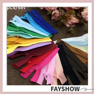 Fay ซิป ขนาดเล็ก คุณภาพสูง 7~10 ซม. 19 สี สําหรับเย็บผ้า สมุดภาพ 5 ชิ้น ต่อชุด