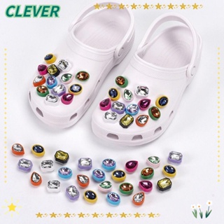 Clever คลิปหัวเข็มขัด พลอยเทียม หลากสี สําหรับตกแต่งรองเท้า Croc Clog 26 ชิ้น