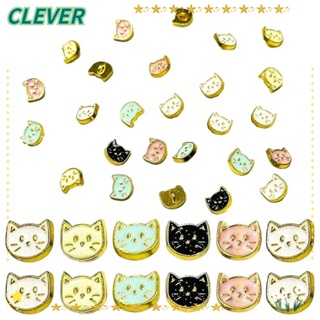 Clever กระดุมเสื้อผ้า รูปแมว ขนาดเล็ก 7 มม. 1/6 5 สี อุปกรณ์เสริม สําหรับตุ๊กตา 20 ชิ้น