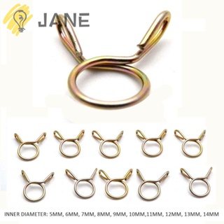 Jane คลิปหนีบท่ออากาศ ชุบสังกะสี ขนาด 5-31 มม. ทนทาน สําหรับรถจักรยานยนต์ สกูตเตอร์ 10 ชิ้น