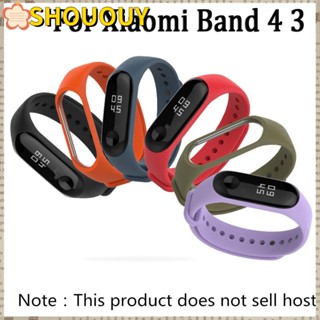 Shououy สายนาฬิกาข้อมือซิลิโคน ปรับได้ แบบเปลี่ยน สําหรับ Mi Band 4 3