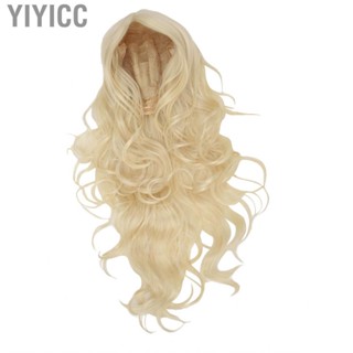 Yiyicc Synthetic Long Curly Hair Wig  High Density Simulated Wear Resistant for Cosplay