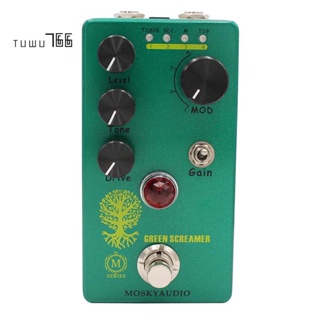 Moskyaudio GREEN SREAMER แป้นเหยียบเอฟเฟคกีตาร์ TS9 TS808 แบบเปลี่ยน