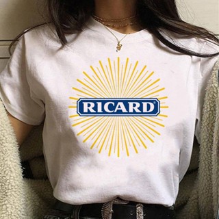 เสื้อยืด พิมพ์ลาย Ricard 2000s สไตล์สตรีท สําหรับผู้หญิง