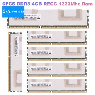 เมนบอร์ดหน่วยความจํา DDR3 4GB RECC 1333Mhz PC3-10600 240Pin สําหรับ X79 X58 6 ชิ้น