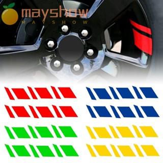 Mayshow 24 ชิ้น ล้อรถ สติกเกอร์สากล มีกาวในตัว สําหรับเทปสัญลักษณ์อัตโนมัติ