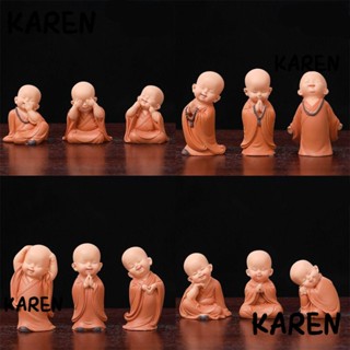 Karen ฟิกเกอร์พระพุทธรูปเรซิ่น ขนาดเล็ก สําหรับตกแต่งบ้าน