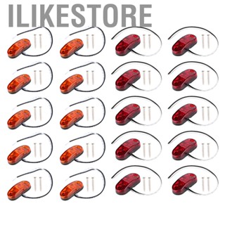 Ilikestore car styling accessories  2.5in 2LED Side Marker Light Oval Super Bright  Lamp for Car Trailer Truck parking