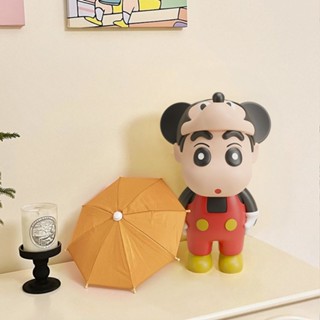 ส่งฟรี พร้อมส่ง โมเดลฟิกเกอร์เรซิ่น รูปการ์ตูนชินจัง Nohara Shinnosuke cos Back String Series Shin-Chan cos Mickey Mouse GK สําหรับตกแต่ง