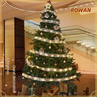 Rowans ริบบิ้นไฟ LED 30 ดวง รูปโบว์ สีทอง เงิน กันน้ํา สําหรับตกแต่งบ้าน ต้นคริสต์มาส งานแต่งงาน