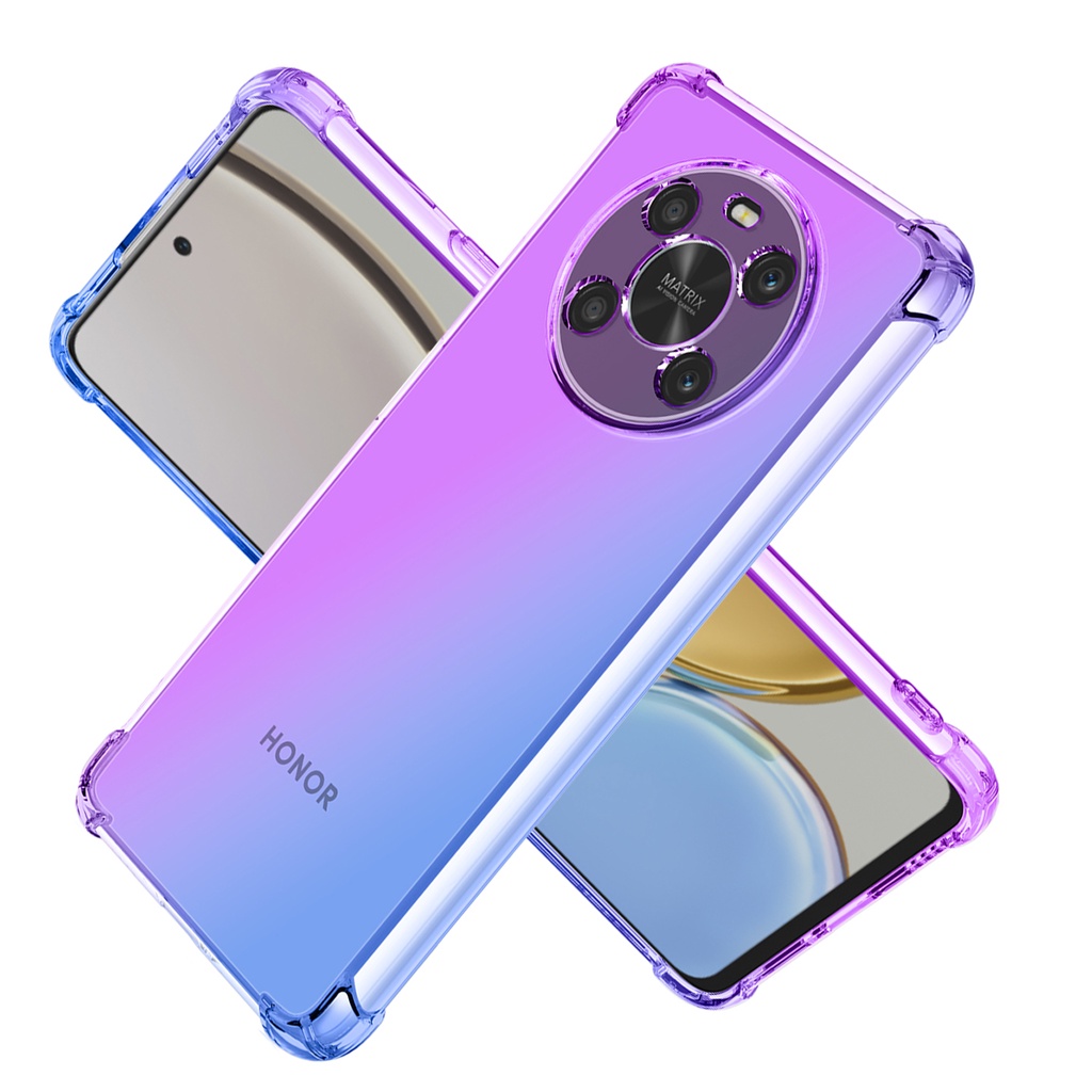 ใสน่ารักGradient Honor X9 X8 X7 X30 X10 5Gเคสโทรศัพท์Slim Anti Scratchยืดหยุ่นTPUฝาครอบกันกระแทกHonor X9 5G