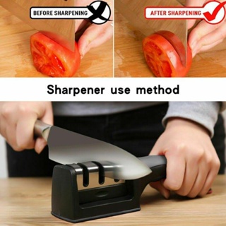 ที่ลับมีด 3 ช่อง  Multifunctional hand-held diamond three stage sharpening tool (PL104) พร้อมส่ง