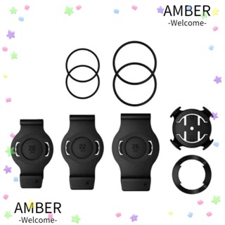 Amber ขาตั้งนาฬิกาจับเวลา ABS ทรงกลม สีดํา ทนทาน สําหรับรถจักรยาน MTB