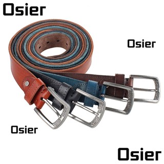 Osier1 เข็มขัดหนังวัวธรรมชาติ 110 115 120 125 130 ซม. สีดํา สีฟ้า สําหรับผู้ชาย ผู้หญิง 2023