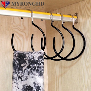 Myronghd ตะขอแขวนผ้าพันคอ แบบโลหะ ไม่ติดขัด สําหรับตู้เสื้อผ้า