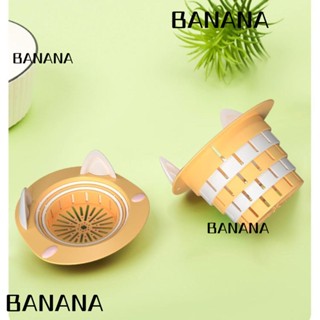 Banana1 ที่กรองท่อระบายน้ํา พับได้ สีเหลือง สําหรับห้องครัว