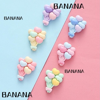 Banana1 กิ๊บติดผมเรซิ่น รูปลูกโป่ง หัวใจ Diy สําหรับตกแต่งสมุดภาพ งานปาร์ตี้ 30 ชิ้น