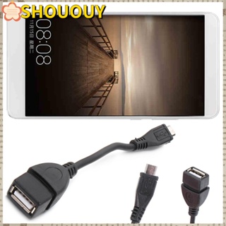 Shououy สายเคเบิล Micro USB 2.0 ตัวผู้ เป็น USB 2.0 ตัวเมีย ใช้ง่าย อุปกรณ์เสริม สําหรับ PDA PC โทรศัพท์มือถือ