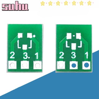 Suhuhd อะแดปเตอร์ซ็อกเก็ตวงจรรวม SMD SOT23-3 เป็น DIP SIP3 สีเขียว 50 ชิ้น