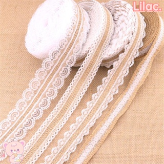 Lilac ริบบิ้นผ้ากระสอบธรรมชาติ 2 เมตร สําหรับตกแต่งบ้าน DIY