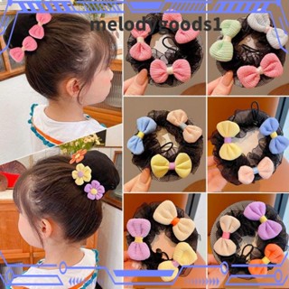 Melodygoods1 เครื่องม้วนผม ประดับโบว์ ดอกไม้ สําหรับเด็กผู้หญิง