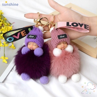 Ssunshine พวงกุญแจ จี้ตุ๊กตาสัตว์น่ารัก ผ้ากํามะหยี่ขนนิ่ม สําหรับตกแต่งกระเป๋าเป้สะพายหลัง