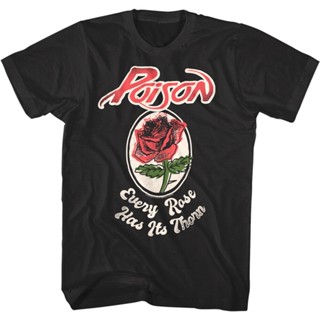 Poison เสื้อยืดผู้ใหญ่ ลาย Every Rose Has It Thorn