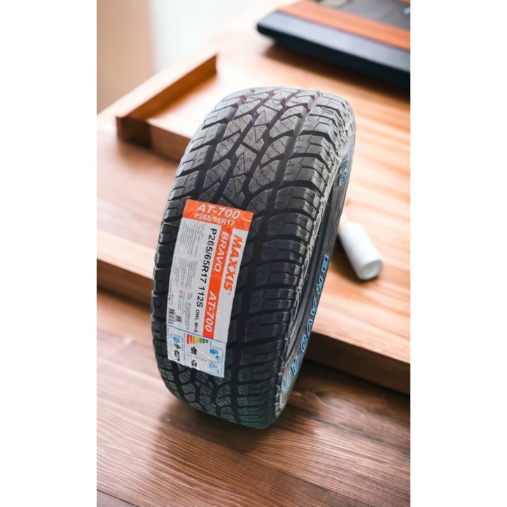 ยาง265/65R17 ยี่ห้อmaxxis ลายAT-700 แก้มขาว ยางใหม่ปี2025แถมฟรีจุ๊บลม
