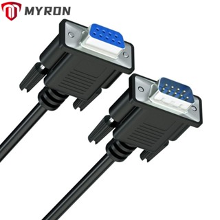 Myron RS232 สายเคเบิลอนุกรม สําหรับโปรเจคเตอร์คอมพิวเตอร์ ตัวผู้ เป็นตัวเมีย 9 Pin DB9