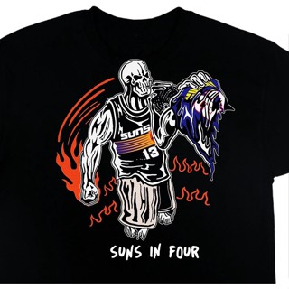 เสื้อยืด พิมพ์ลาย Warren Lotas Suns In Four | เสื้อกีฬาบาสเก็ตบอล ลายทีม NBA Suns in 4 Phoenix Suns สําหรับผู้ชาย