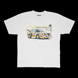 เสื้อยืด พิมพ์ลายรถยนต์ Audi Quattro S1 Rally Group B Racing Streetwear สไตล์วินเทจ ของขวัญ สําหรับผู้ชาย