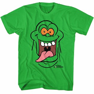 เสื้อยืด พิมพ์ลายการ์ตูน Ghostbusters Slimer Face สไตล์วินเทจ ยุค 80 สําหรับผู้ชาย