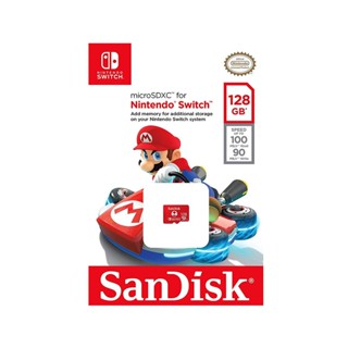 128 GB MICRO SD CARD (ไมโครเอสดีการ์ด) SANDISK NINTENDO-LICENSED MEMORY CARDS FOR NINTENDO SWITCH (SDSQXAO-128G-GN3ZN)