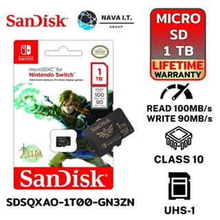 COINSคืน15%⚡FB9JMZV6⚡ SANDISK MICRO SDSQXAO 1TB NINTENDO U3 CLASS 10 R 100MB/s W 90MB/s (SDSQXAO-1T00-GN3ZN) LIFETIME...