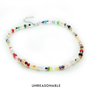 สร้อยคอลูกปัด Crystal พร้อมมุกแท้ Unreasonable Accessories UA0892-01