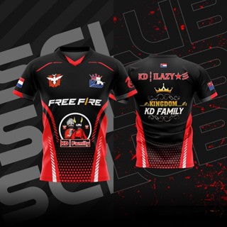 เสื้อยืด พิมพ์ลาย KAOS JERSEY GAMING FREE FIRE ESPORT EVOS RRQ AURA KD FAMILY สําหรับครอบครัว