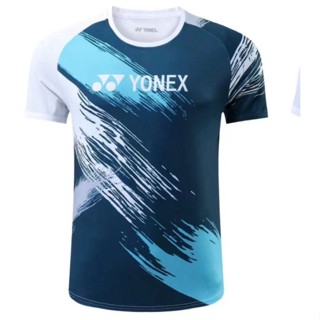 ใหม่ Yonex เสื้อยืดลําลอง แขนสั้น คอกลม พิมพ์ลายแบดมินตัน เทนนิส สําหรับผู้ชาย เหมาะกับการเล่นกีฬา 2023