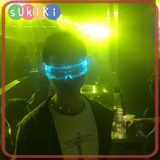 Sukiki แว่นตาไฟนีออน LED สําหรับงานเทศกาล