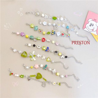 Preston ผู้หญิง สร้อยข้อมือแฟชั่น Kawaii หัวใจ คริสตัล แก้ว เครื่องประดับ ของขวัญเด็ก มิตรภาพ สร้อยข้อมือโซ่ กําไลข้อมือ