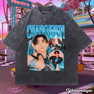 เสื้อยืดโอเวอร์ไซซ์ พิมพ์ลาย Wimtwentysix "changkyun kpop" | เสื้อยืด สไตล์วินเทจ