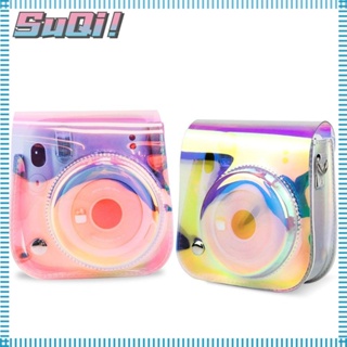 Suqi กระเป๋าหนัง PU ป้องกันกล้อง สําหรับ Fujifilm Instax Mini 12 11 9 8