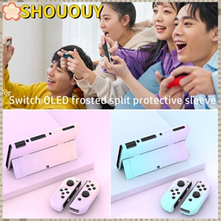 Shououy ฝาครอบเกมคอนโซล TPU สําหรับ Switch OLED Frosted Gamepad