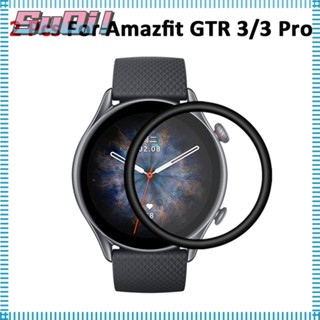 Suqi ฟิล์มกันรอยขอบโค้ง แบบนิ่ม HD สําหรับ Amazfit GTR3 GTR3 2 ชิ้น