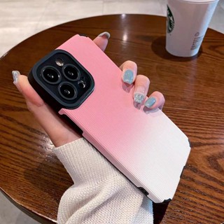 เคสโทรศัพท์มือถือนิ่ม ไล่โทนสีชมพู สีขาว สําหรับ Iphone 14 13Promax Apple 11Pro XR Xsmax 8 12Pro